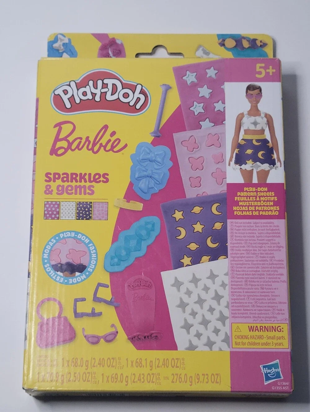 Play-Doh Barbie Sparkles & Gems Playset — Pink & Yellow
